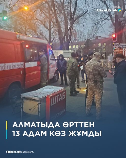 Алматыда өрттен 13 адам көз жұмды