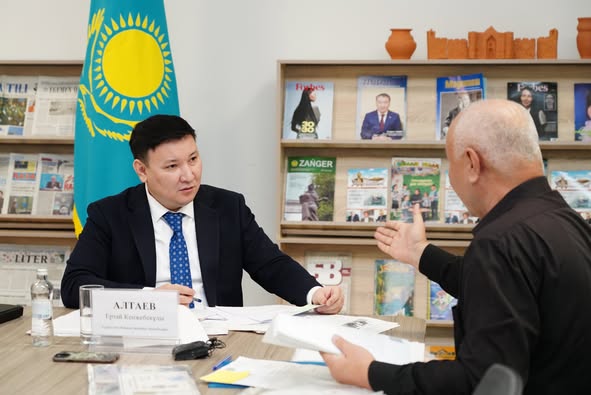 ОБЛЫС ӘКІМІНІҢ ОРЫНБАСАРЫНЫҢ ЖЕКЕ ҚАБЫЛДАУЫНДА МАҢЫЗДЫ ҰСЫНЫСТАР АЙТЫЛЫП, МӘСЕЛЕЛЕР КӨТЕРІЛДІ
